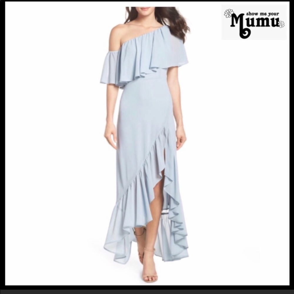 ISO: SHOW ME YOUR MUMU STEEL BLUE DRESS